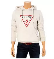 man guess populaire jacket hoodie lavez petites blanc